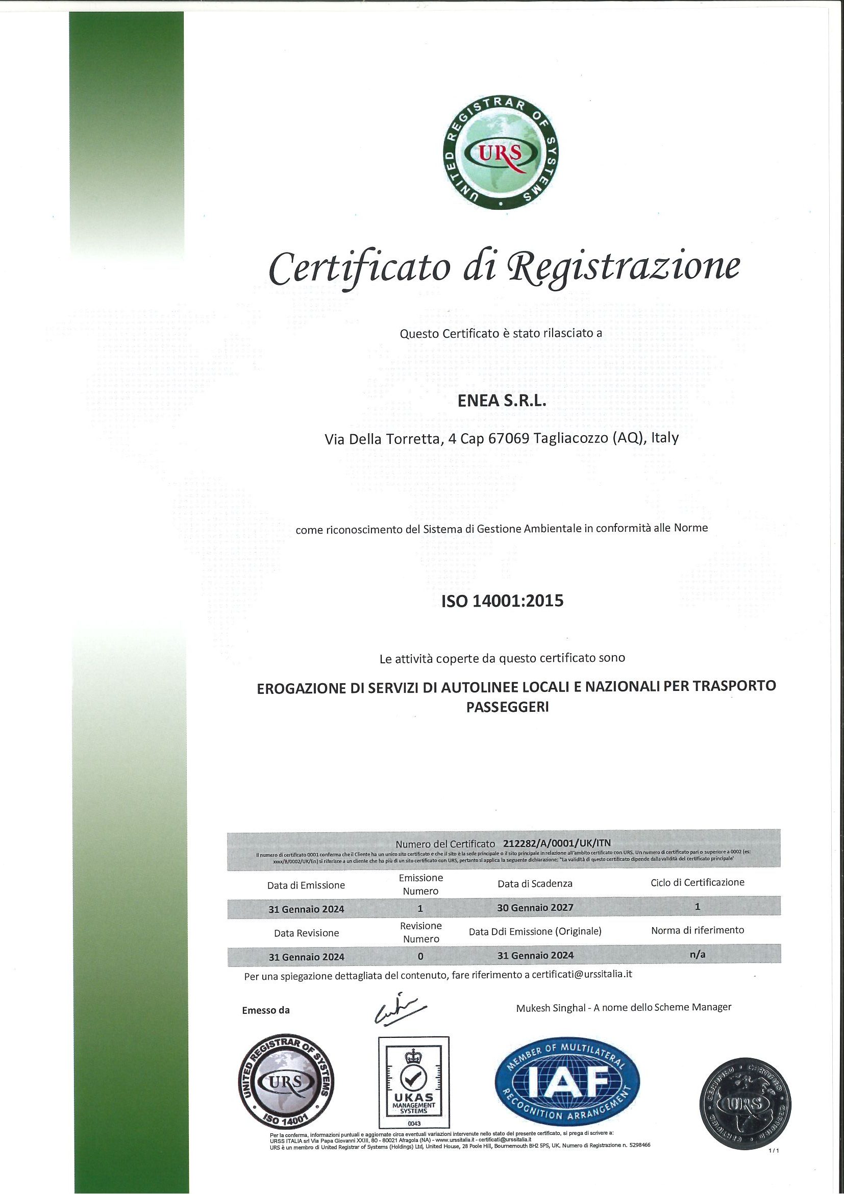 ENEA ISO 14001_URS